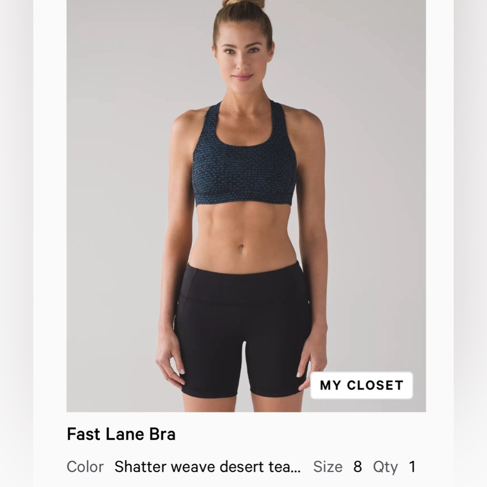 Lululemon Fast Lane Bra Sz 8
